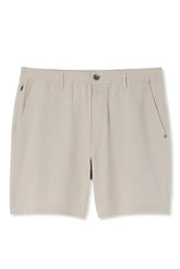 AIM E-WAIST SHORT Khaki Linen Texture